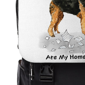 My Airedale Terrier Ate My Homework Backpack