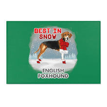 Load image into Gallery viewer, English Foxhound Best In Snow Area Rug