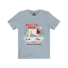 Load image into Gallery viewer, Irish Wolfhound Best In Snow Unisex Jersey Short Sleeve Tee