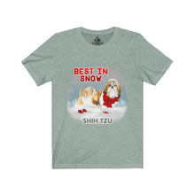 Load image into Gallery viewer, Shih Tzu Best In Snow Unisex Jersey Short Sleeve Tee