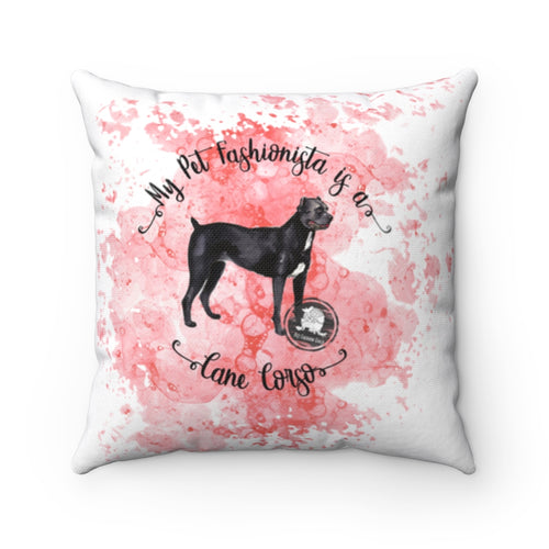 Cane Corso Pet Fashionista Square Pillow