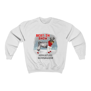 Miniature Schnauzer Best In Snow Heavy Blend™ Crewneck Sweatshirt