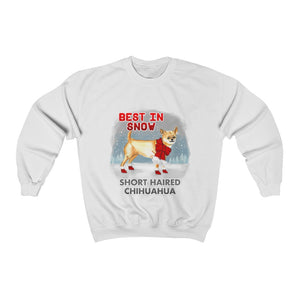 Short Haired Chihuahua Best In Snow Heavy Blend™ Crewneck Sweatshirt