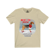 Load image into Gallery viewer, Lakeland Terrier Best In Snow Unisex Jersey Short Sleeve Tee