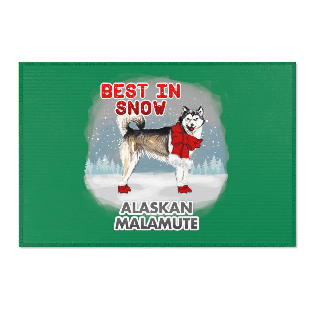 Alaskan Malamute Best In Snow Area Rug