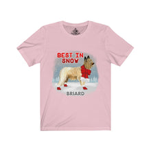 Load image into Gallery viewer, Briard Best In Snow Unisex Jersey Short Sleeve Tee