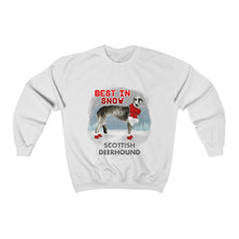 Load image into Gallery viewer, Scottish Deerhound Best In Snow Heavy Blend™ Crewneck Sweatshirt