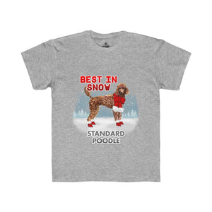 Standard Poodle Best In Snow Kids Regular Fit Tee
