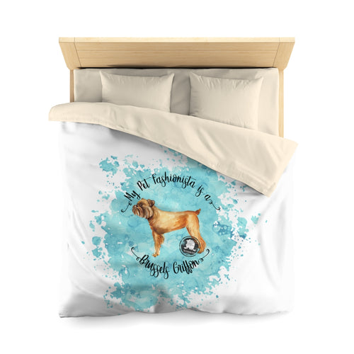 Brussels Griffon Pet Fashionista Duvet Cover