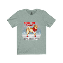 Load image into Gallery viewer, Finnish Spitz Best In Snow Unisex Jersey Short Sleeve Tee