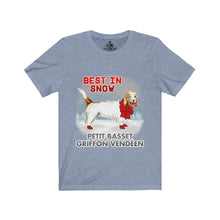 Load image into Gallery viewer, Petit Basset Griffon Vendeen Best In Snow Unisex Jersey Short Sleeve Tee