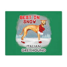 Load image into Gallery viewer, Italian Greyhound Best In Snow Placemat