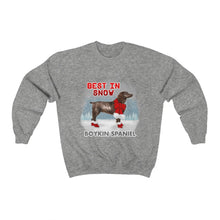 Load image into Gallery viewer, Boykin Spaniel Best In Snow Heavy Blend™ Crewneck Sweatshirt