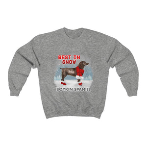 Boykin Spaniel Best In Snow Heavy Blend™ Crewneck Sweatshirt