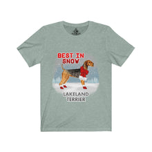 Load image into Gallery viewer, Lakeland Terrier Best In Snow Unisex Jersey Short Sleeve Tee