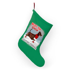 Scottish Terrier Best In Snow Christmas Stockings