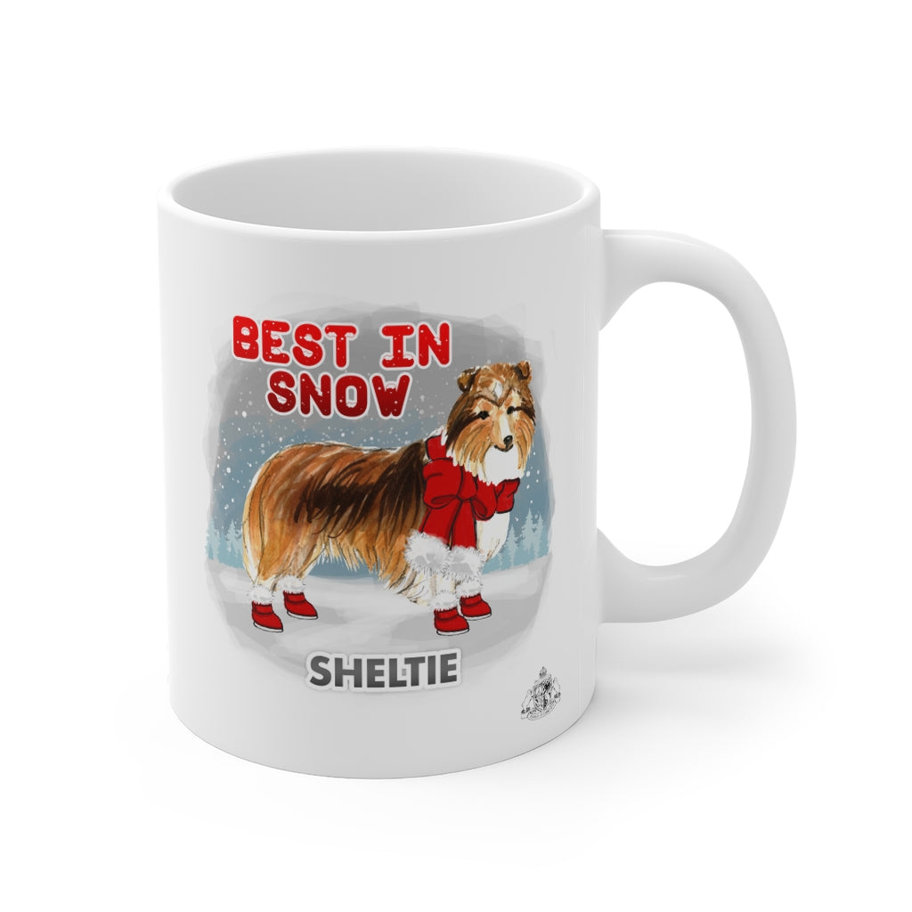 Sheltie Best In Snow Mug