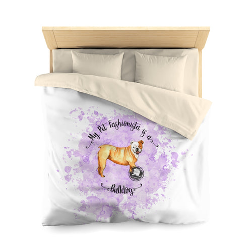 Bulldog Pet Fashionista Duvet Cover
