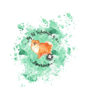 Pomeranian Pet Fashionista Duvet Cover
