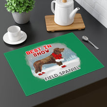 Load image into Gallery viewer, Field Spaniel Best In Snow Placemat