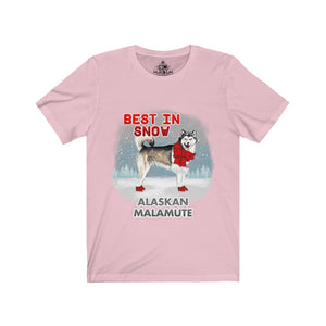 Alaskan Malamute Best In Snow Unisex Jersey Short Sleeve Tee