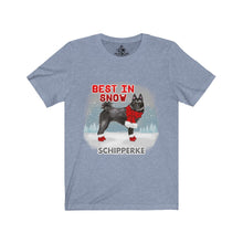 Load image into Gallery viewer, Schipperke Best In Snow Unisex Jersey Short Sleeve Tee
