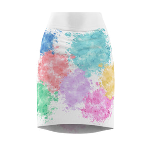 Multi-Color Splash Pet Fashionista Pencil Skirt
