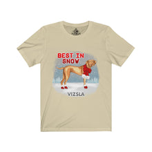 Load image into Gallery viewer, Vizsla Best In Snow Unisex Jersey Short Sleeve Tee