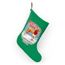 Load image into Gallery viewer, Wirehaired Vizsla Best In Snow Christmas Stockings
