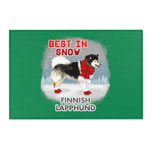 Load image into Gallery viewer, Finnish Lapphund Best In Snow Area Rug