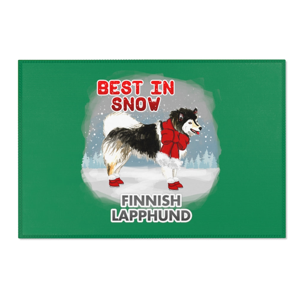 Finnish Lapphund Best In Snow Area Rug
