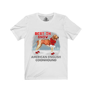 American English Coonhound Best In Snow Unisex Jersey Short Sleeve Tee