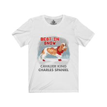 Load image into Gallery viewer, Cavalier King Charles Spaniel Best In Snow Unisex Jersey Short Sleeve Tee