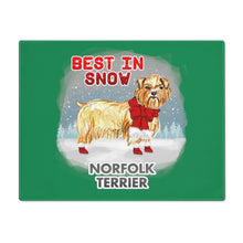 Load image into Gallery viewer, Norfolk Terrier Best In Snow Placemat