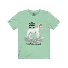 Load image into Gallery viewer, My Parson Russell Terrier Ate My Homework Unisex Jersey Short Sleeve Tee