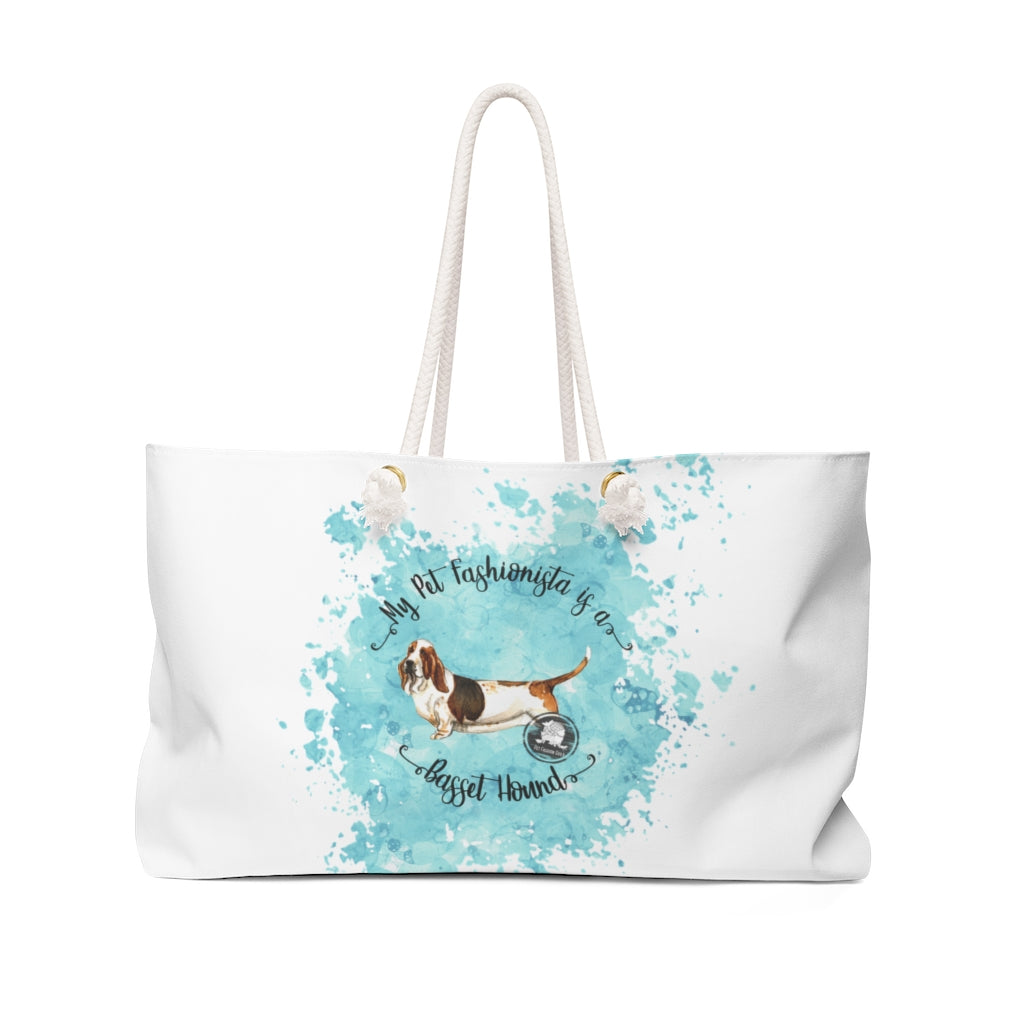 Basset Hound Pet Fashionista Weekender Bag