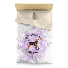 Load image into Gallery viewer, Welsh Terrier Pet Fashionista Duvet Cover