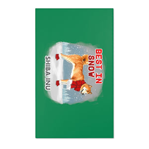 Shiba Inu Best In Snow Area Rug