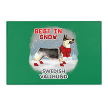 Load image into Gallery viewer, Swedish Vallhund Best In Snow Area Rug
