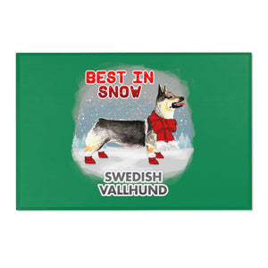 Swedish Vallhund Best In Snow Area Rug