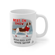 Load image into Gallery viewer, Irish Red and White Setter Best In Snow Mug