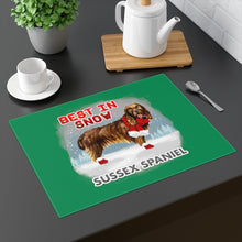 Load image into Gallery viewer, Sussex Spaniel Best In Snow Placemat