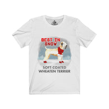 Load image into Gallery viewer, Soft Coated Wheaten Terrier Best In Snow Unisex Jersey Short Sleeve Tee