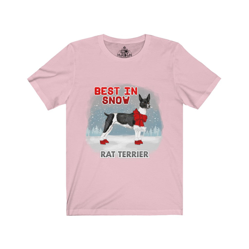 Rat Terrier Best In Snow Unisex Jersey Short Sleeve Tee