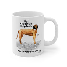 Load image into Gallery viewer, My Rhodesian Ridgeback Ate My Homework Mug