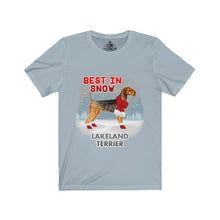 Load image into Gallery viewer, Lakeland Terrier Best In Snow Unisex Jersey Short Sleeve Tee
