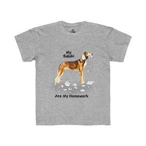 My Saluki Ate My Homework Kids Regular Fit Tee