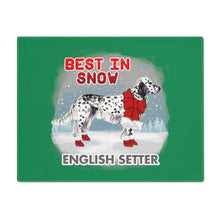 Load image into Gallery viewer, English Setter Best In Snow Placemat