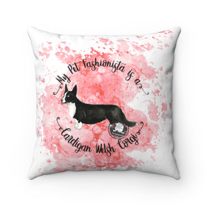 Cardigan Welsh Corgi Pet Fashionista Square Pillow