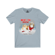 Load image into Gallery viewer, Shih Tzu Best In Snow Unisex Jersey Short Sleeve Tee